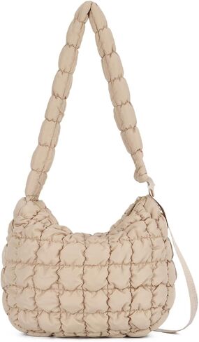 Oweisong Women Puffer Tote Bag Puffy Quilted Handbag Tote Lightweight Carryall Bag Large Hobo Crossbody Bag in Saudi Arabia
