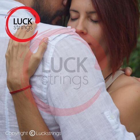 (عبوتان) سوار من النايلون الشمعي الأحمر قابل للتعديل للرجال والنساء - للجنسين مقاوم للماء وحماية العاطفة وقوة التعويذة وسحر الحظ السعيد والطاقة الحمراء سلسلة من الحب المصير in Kuwait