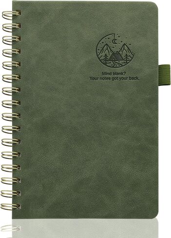 Lined Spiral Journal for Women & Men, A5（8.4"×6"） Hardcover Spiral Notebook for Work,Note Taking, Journals for Writing,100 GSM, College Ruled 130 pages -Dark Green in Saudi Arabia