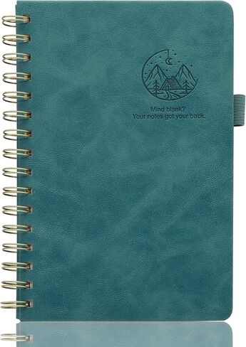 Lined Spiral Journal for Women & Men, A5（8.4"×6"） Hardcover Spiral Notebook for Work,Note Taking, Journals for Writing,100 GSM, College Ruled 130 pages -Dark Green in Saudi Arabia
