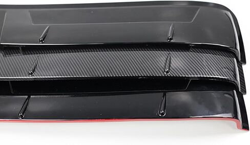 Roof Spoiler for 2018-2023 Toyota Camry M Style, ABS Rear Window Top Wing Splitter, Gloss Black with Red Line in Kuwait