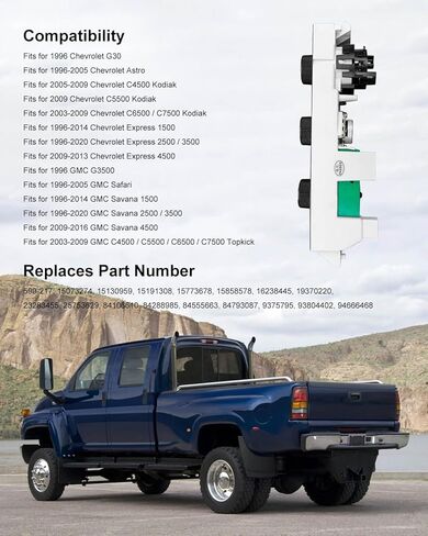 599-217 وحدة التحكم في المناخ الأمامية تناسب شيفروليه جي إم سي C4500 C5500 C6500 C7500 سافانا 1996-2020، وحدة التحكم في التدفئة والتهوية وتكييف الهواء، لوحة التحكم في المناخ لسخان مكيف الهواء in Kuwait