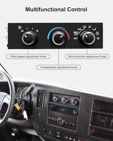 599-217 وحدة التحكم في المناخ الأمامية تناسب شيفروليه جي إم سي C4500 C5500 C6500 C7500 سافانا 1996-2020، وحدة التحكم في التدفئة والتهوية وتكييف الهواء، لوحة التحكم في المناخ لسخان مكيف الهواء in Kuwait