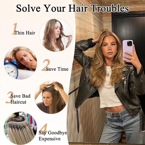 وصلات شعر بمشبك من FREEMEIGE، وصلات شعر سوداء للنساء وصلات شعر ذات طبقات مستقيمة صناعية مقاومة للحرارة وطويلة مموجة للاستخدام اليومي 20 بوصة in Kuwait