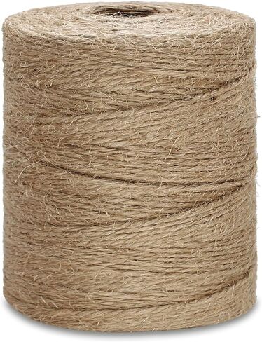 Jute Twine String 3mm Natural Thick Garden Twine String 1000 Feet Heavy Duty Hemp Brown Twine String for Crafts, Gift Wrapping, Photos String, Home Decor, Wedding, Christmas and Gardening. in Kuwait