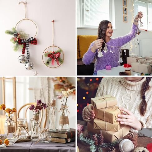 Jute Twine String 3mm Natural Thick Garden Twine String 1000 Feet Heavy Duty Hemp Brown Twine String for Crafts, Gift Wrapping, Photos String, Home Decor, Wedding, Christmas and Gardening. in Kuwait