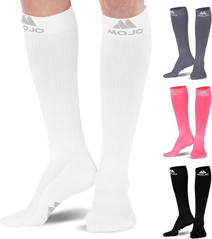 Mojo Premium Compression Socks - Boost Performance & Recovery with 20-30 mmHg Coolmax Support - Medical Quality Socks for Men & Women - Improve Circulation & Reduce Swelling - 1 Pair in Kuwait