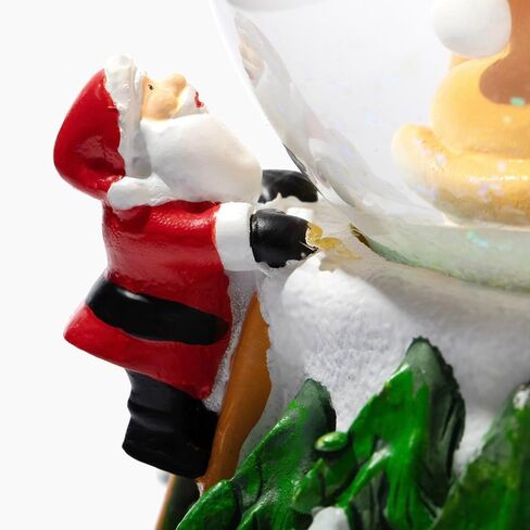 iHeartDogs Home for The Holidays Christmas Musical، Water Glittering Dog Snow Globe - يلعب 7 أغاني عطلة تقليدية بما في ذلك أجراس جلجل وأضواء متغيرة الألوان in Kuwait