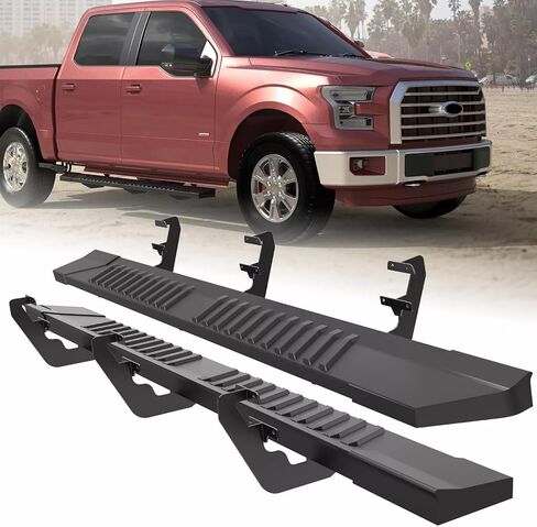 6 inches Truck Running Board Side Steps Compatible for 2015-2024 Ford F150 Super Cab（2 Full Size Doors & 2 Half Size Doors）,Black in Saudi Arabia