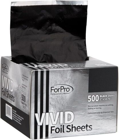 ForPro Vivid Rose Embossed Foil Sheets, Aluminum Foil, Pop-Up Foil Dispenser, Hair Foils for Color Application and Highlighting Services, Food Safe, 5" W x 10.75" L, 500-Count in Saudi Arabia