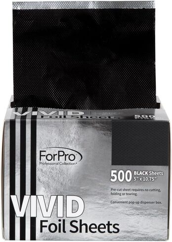 ForPro Vivid Rose Embossed Foil Sheets, Aluminum Foil, Pop-Up Foil Dispenser, Hair Foils for Color Application and Highlighting Services, Food Safe, 5" W x 10.75" L, 500-Count in Saudi Arabia