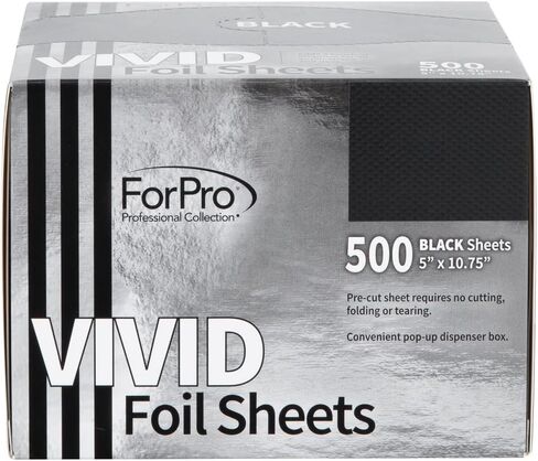ForPro Vivid Rose Embossed Foil Sheets, Aluminum Foil, Pop-Up Foil Dispenser, Hair Foils for Color Application and Highlighting Services, Food Safe, 5" W x 10.75" L, 500-Count in Saudi Arabia