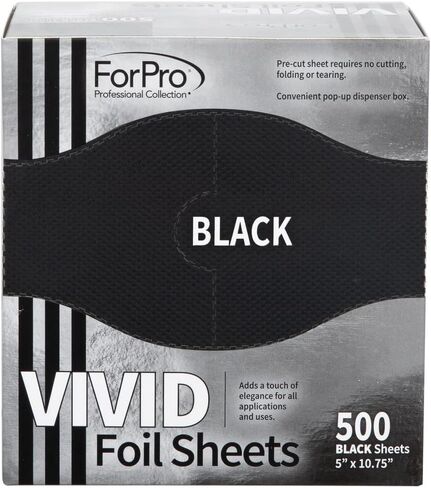 ForPro Vivid Rose Embossed Foil Sheets, Aluminum Foil, Pop-Up Foil Dispenser, Hair Foils for Color Application and Highlighting Services, Food Safe, 5" W x 10.75" L, 500-Count in Saudi Arabia