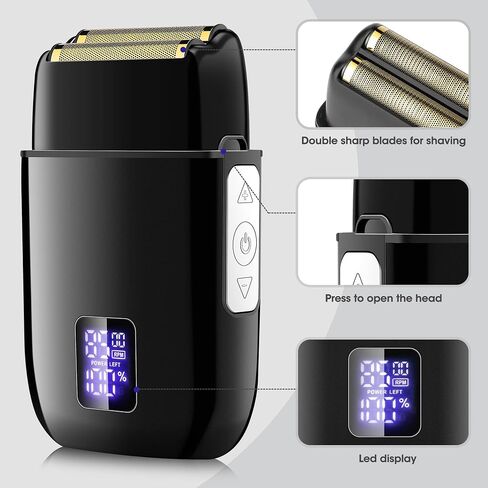 Lanumi Hair Clippers for Men Cordless Hair Trimmer Beard Trimmer/Nose Trimmer Professional T-Blade Trimmer USB Rechargeable Hair Cutting Grooming Kit Barber Clippers Set LED Display in Kuwait