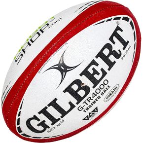 World Rugby Shop X Gilbert G-TR4000 كرة الرجبي - مقاسات البالغين والشباب 3 و4 و5 - مخيطة يدويًا - هيكل من 3 طبقات