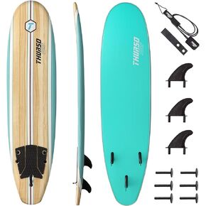 THURSO SURF Aero 7ft Soft Top Foam Beginner Surfboard for Adults and Kids Perfect Longboard for Surfing Beach Fun and Water Sports Lightweight and Durable Modern Design for All Levels of Surfers
