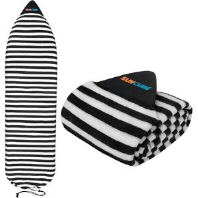 SUN CUBE Surfboard Sock Cover, Protective Surf Bag for Surfing Board, Light Stretchy Surfbag Sock Sleeve for Longboard, Hybrid, Shortboard