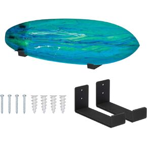 Mind and Action Solid Aluminum Surfboard Wall Rack, Snowboard Display Mount,Short Board & Long Board Storage
