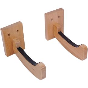 LINGVUM Surfboard Wall Mount Racks Sturdy Surf Board Wall Hangers Suitable for Longboards/Shortboards/Skateboards/Snowboards/Skiing Boards, Works Indoors and Outdoors, Bamboo