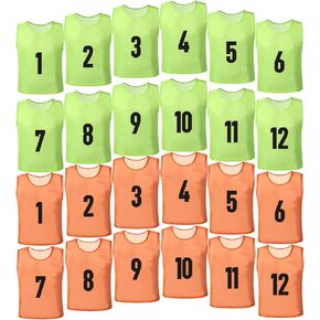 24 Pack Nylon Mesh Soccer Scrimmage Team Practice Vests Pinnies Basketball Jerseys Train Vest Adult Sport Football