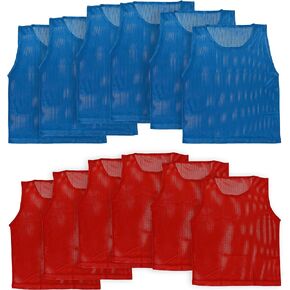 Athllete LITEMESH Pinnies (Set of 12/24 Practice Vests) Youth Pinnies, Pennies for Sports Youth, and Scrimmage Vests