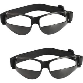 2 Pack Basketball Dribble Goggles Basketball Training Aid Dribbling Glasses Specs Team Professional Sports Equipment for Youth Adult Teenagers Men Women (No Glass in Goggles)