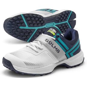 S8 Cricket Shoes - Rubber Spikes Professional Cleats for Outdoor Turf and Field Sports Gel Cushioned Insole