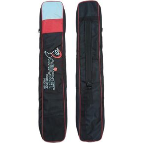 Cricket Bat Cover Bag For Full Size Bat Adjustable Shoulder Strap Foam Padded - Secure and Convenient Cricket Gear Storage Bag Black/Red