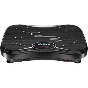 NIMTO Vibration Plate Exercise Machine Whole Body Workout Vibration Fitness Platform for Home Fitness & Weight Loss + Remote + Loop Resistance Bands, 999 Levels