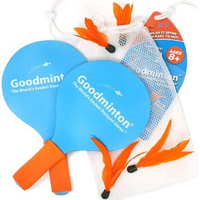 VIAHART Goodminton - The World's Easiest Racquet Game - an Indoor Outdoor Year-Round Fun Paddle Game Set for Boys, Girls, and People of All Ages