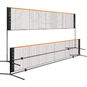 Pickleball Net Volleyball Net Outdoor Height Adjustable 17ft/10ft x 7.2ft Badminton Net Backyard Game Tennis Portable for Junior Kid Soccer Pool Sports High School