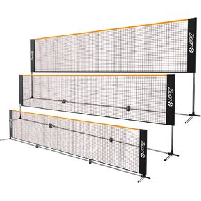 Portable Tennis Net,Stainless Steel Poles Badminton Net Set Adjustable Height Nylon Net with Carry Bag, for Kids Volleyball, Pickleball,Soccer, Indoor, Outdoor Court, Backyard, Beach, Driveway