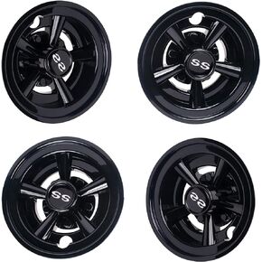 NOKINS Golf Cart SS Wheel Covers Hub Caps for Most Golf Carts 8 inch(Set of 4)