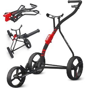 Golf Carts 3 Wheel Push Cart | 1-Step Folding Aircraft Grade Frame, Clear Design Concept Lightweight & Easy Handling