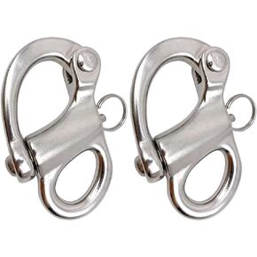 Snap Shackle Quick Release Stainless Steel Rigging Sailing Fixed Eye snap Hook Sailboat Sailing Boat Yacht Outdoor Living