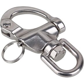 RDEXP Durable Stainless Steel Snap Shackles Quick Release Swivel Bail Rigging (small)