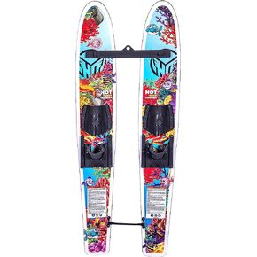 HO Sports Hot Shot Kids Water Ski Trainers with Bar & Rope - Ultimate Training Water Skis System, 48", Youth and Kids up to 70 lbs