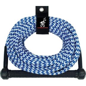 Airhead Water Ski Rope, Tractor-Grip Handle, 1 Section, 75-Feet,Blue and White