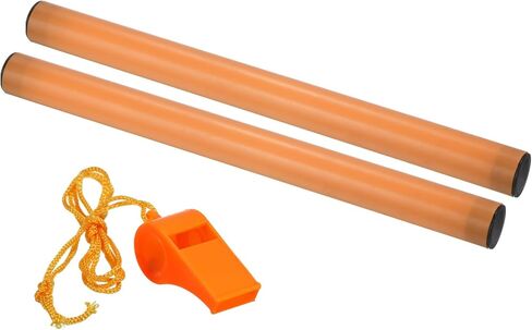 PATIKIL Junior Relay Track Baton ABS Plastic Tube Race Field Running Stick with Whistle for Outdoor Athletics Sport Game Practice Tool in Saudi Arabia