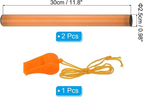 PATIKIL Junior Relay Track Baton ABS Plastic Tube Race Field Running Stick with Whistle for Outdoor Athletics Sport Game Practice Tool in Saudi Arabia