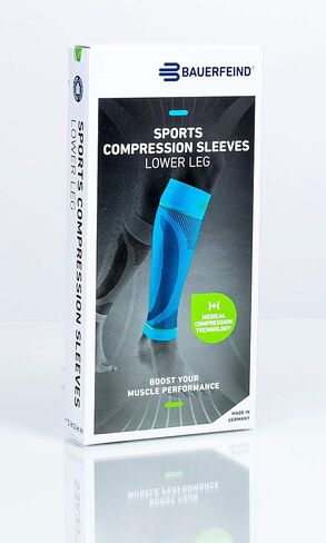 Bauerfeind Sports Compression Lower Leg Calf Sleeves (1 Pair) - Improved Circulation, Airknit Fabric Breathable, Washable in Saudi Arabia