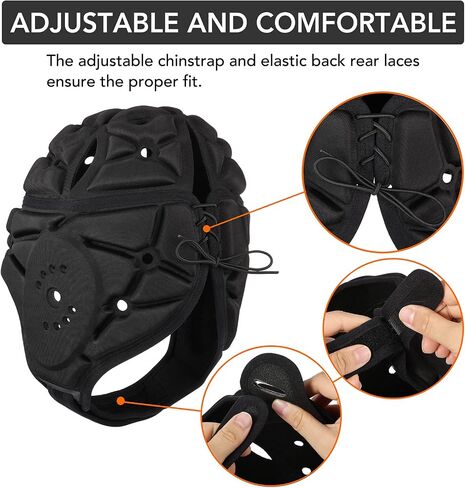 Victridge Soft Shell Helmet Flag Football 7v7 Rugby Headgear Scrum Cap Soccer Headguard for Adult Youth Kids in Saudi Arabia