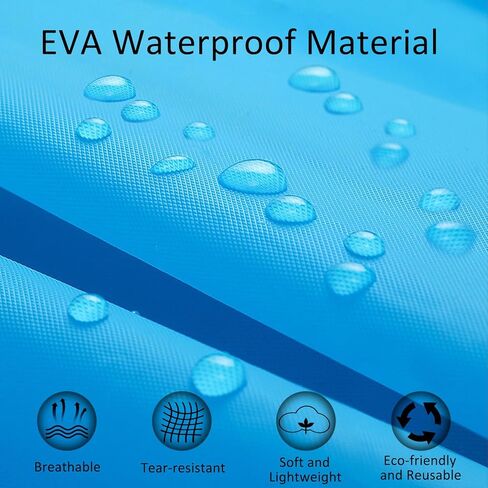 10 عبوات من معاطف المطر للأطفال من مادة EVA قابلة لإعادة الاستخدام مع غطاء رأس وأكمام سترات المطر المحمولة للأطفال الأولاد والبنات، 5 ألوان in Kuwait