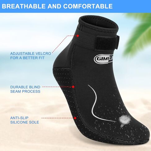 Gimilife Neoprene Socks, 3MM Water Socks for Women Men, Waterproof Diving Wetsuit Socks in Saudi Arabia