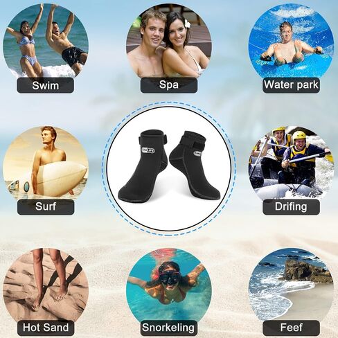 Gimilife Neoprene Socks, 3MM Water Socks for Women Men, Waterproof Diving Wetsuit Socks in Saudi Arabia