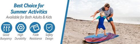 Body Board Lightweight with EPS Core, HDPE Slick Bottom, Leash & Adjustable Wrist Rope, Great Surfing for Kids and Adults in Saudi Arabia