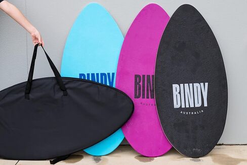 BINDY Australia Skimboard for Beach Kids with Storage Travel Bag - 41" Beginner to Intermediate Wooden Skim Board - Kids Beach Skim Boards for Beginners Durable, Lightweight Wood Body Board with EVA Grip Pad in Kuwait