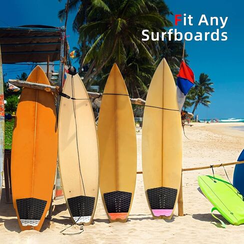 Abahub 3 Piece EVA Surfboard Deck Traction Pads with Kicker for Stomp Skimboards, Surf Boards, Funboard, Fish Board, Black/Blue/Green/Gray/Orange/Pink/White/Wine Red in Saudi Arabia