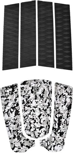 منصات جر Shaka Pro EVA لركوب الأمواج (الأمامية والخلفية) - 7 قطع قابلة للتعديل مع لاصق 3M - أقصى قبضة ماسية مع شريط الركل والقوس - تناسب جميع أحجام الألواح in Kuwait