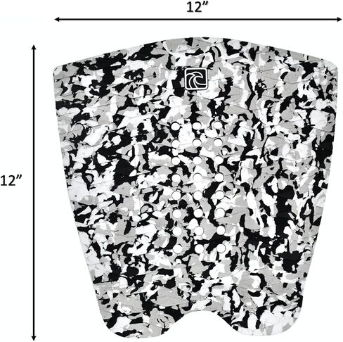 منصات جر Shaka Pro EVA لركوب الأمواج (الأمامية والخلفية) - 7 قطع قابلة للتعديل مع لاصق 3M - أقصى قبضة ماسية مع شريط الركل والقوس - تناسب جميع أحجام الألواح in Kuwait